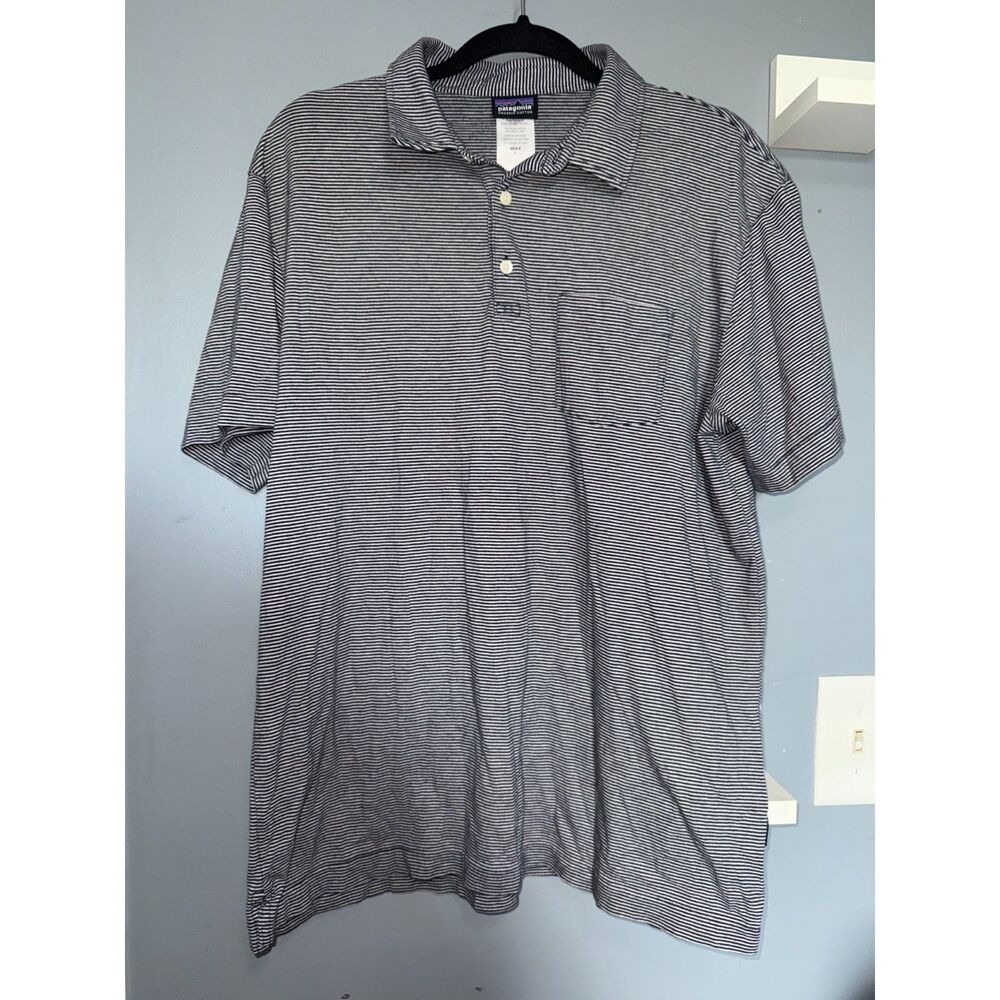 Patagonia Organic Cotton Striped Polo | Size Large | Menswear, Outdoors